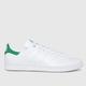 adidas stan smith primegreen trainers in white & green