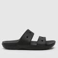 Crocs classic 2 strap sandals in black