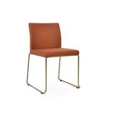 sohoConcept Aria Stackable Chair in Wool Upholstered in Orange/Yellow | 31 H x 17 W x 21 D in | Wayfair DC2020S-BR-20