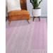 Gray/Pink 84 x 60 x 0.08 in Area Rug - Foundry Select Geometric Machine Woven Area Rug in Pink/White/Gray | 84 H x 60 W x 0.08 D in | Wayfair