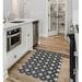 Dark Gray Rectangle 2' x 3' Kitchen Mat - Wade Logan® Azzole Star Struck Kitchen Mat 36.0 x 24.0 x 0.08 in white/black/brown, Polyester | Wayfair