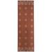 Orange 2'6" x 8' Kitchen Mat - Foundry Select Calesha Ada Kitchen Mat 96.0 x 30.0 x 0.08 in/red/white | Wayfair 2148CF6841E14D9BA6539F606901D1E6