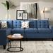 Blue Reclining Sectional - Ebern Designs Doughlin 107" Wide Reversible Corner Sectional Polyester | 35 H x 107 W x 84 D in | Wayfair