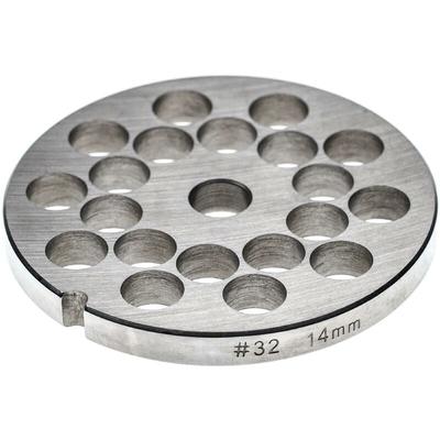 Vhbw - Grille de hachoir taille 32, diamètre des trous 14mm, trou central de 13,4mm, acier