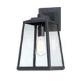 Westinghouse 611421 - 1 Light Textured Black Outdoor Wall Fixture (1Lt Wall Textured Black w/Clear Seeded Gls (6114200))