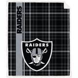 Las Vegas Raiders 60'' x 70'' Plaid Flannel Fleece Blanket