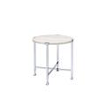 End Table by Acme in White Oak Chrome