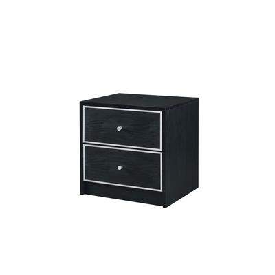 Accent Table by Acme in Black Silver