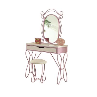 Vanity Set by Acme in White Light Purple