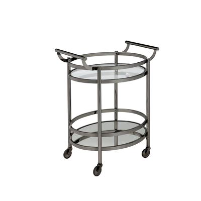 Serving Cart by Acme in Black Nickel