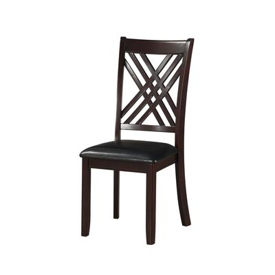 Side Chair (Set-2) by Acme in Black Espresso