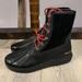 Polo By Ralph Lauren Shoes | Men’s Size 7 Polo Ralph Lauren Declan Leather Duck Boots Size Black Red $150 | Color: Black/Red | Size: 7