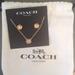 Coach Jewelry | Coach Tea Rose Gold Necklace & Stud Earring Set | Color: Gold/Pink | Size: Os