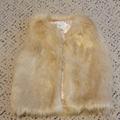 J. Crew Jackets & Coats | J Crew Crewcuts M/L Fur Vest | Color: Cream/Tan | Size: Mg