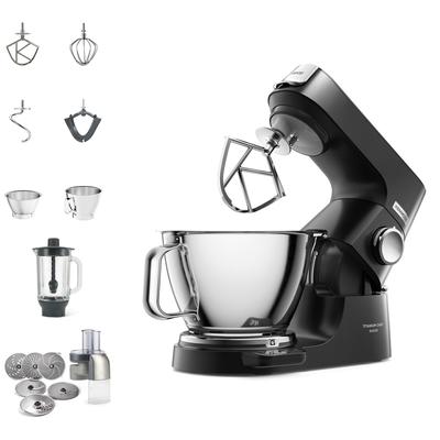 KENWOOD Küchenmaschine "Titanium Chef Baker KVC85.004BK m. Zubeh.", schwarz, B:39,5cm H:31,5cm T:22,5cm, Küchenmaschinen, Zubehör, Gratis Wert: UVP 319,- Gratis Mixaufsatz + Schnitzelwerk, Topseller
