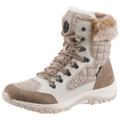 Winterboots RIEKER Gr. 39, beige (beige, creme) Damen Schuhe Schnürboots Winterboots Snowboots Schnürstiefeletten