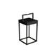 Konstsmide Portofino Hybrid USB and Solar Charging Floor or Wall Lantern/Integrated Dusk Till Dawn Sensor/LED High Power/Outside Decoration Light, Aluminium, 2.2 W, Black