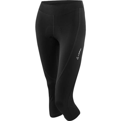 LÖFFLER Damen Tight W 3/4 BIKE TIGHTS TOUR II, Größe 50 in Schwarz