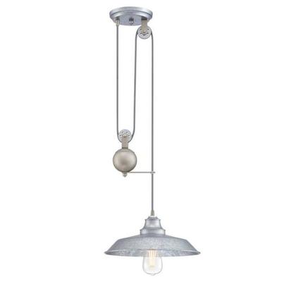 Westinghouse 611704 - 1 Light Galvanized Steel Pully Pendant (1LT Pend Pulley Galvanized Steel (6117000))