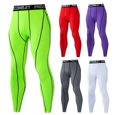 Collants de compression pour hommes leggings de course de jogging de sport de gym de fitness