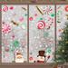 WALPLUS Santa And Snowman in Snowy Candyland Christmas XMAS Wall Decals Art Holiday Decoration Self Adhesive Removable PVC DIY