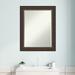 Petite Bevel Wood Bathroom Wall Mirror - Cyprus Walnut Frame - Cyprus Walnut - 23 x 29 in