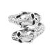 Fierce Souls,'Sterling Silver Wrap Ring with Skull Motifs'