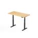 Direction Desk Height Adjustable Standing Desk Wood/Metal in Black/Brown | 50.5 H x 60 W x 24 D in | Wayfair BUTCHER BLOCK-BLBIR_60x24