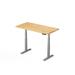 Direction Desk Height Adjustable Standing Desk Wood/Metal in Gray/Black/Brown | 50.5 H x 60 W x 24 D in | Wayfair BUTCHER BLOCK-SILBIR_60x24