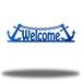 Riverside Designs LLC Welcome Anchor Wall Accent Metal in Blue | 6 H x 24 W x 0.01 D in | Wayfair WA0003-2blu24