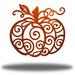 Riverside Designs LLC Swirl Pumpkin Decor Metal in Brown | 24 H x 24 W x 0.0125 D in | Wayfair SP0003-3cop24