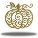 Riverside Designs LLC Swirl Pumpkin Decor Metal in Yellow | 30 H x 30 W x 0.0125 D in | Wayfair SP0004-4gld30