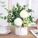 Primrue Hydrangea Eucalyptus Centerpiece in Vase Plastic | 6 H x 3 W x 4 D in | Wayfair C5ADFD8AC99C44FF833D5142C08FE655