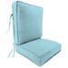 Latitude Run® 22" x 45" Outdoor Deep Seat Chair Cushion Set w/ Ties & Welt, Polyester in Blue | 4 H x 22 W x 45 D in | Wayfair