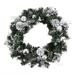 The Holiday Aisle® Christmas String Front Door Hanging Garland Holiday Home Decorations 15.75" Lighted Wreath Traditional Faux | Wayfair