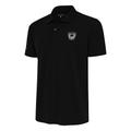 Men's Antigua Black Las Vegas Raiders Team Logo Throwback Tribute Polo