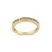 Women's Yellow Gold Plated Sterling Silver Channel Set Round Champagne Diamond 11 Stone Band Ring by Haus of Brilliance in White (Size 10)