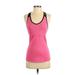 Reebok Active Tank Top: Pink Activewear - Women's Size Small