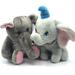 Disney Toys | Disneyland Walt Disney World Dumbo Plush Vintage 90s Calplush Elephant Lot Of 2 | Color: Gray/White | Size: Os