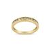 Women's Yellow Gold Plated Sterling Silver Channel Set Round Champagne Diamond 11 Stone Band Ring by Haus of Brilliance in White (Size 8)