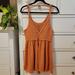 Free People Dresses | Free People Orange Knit Babydoll Mini Dress Boho Y2k Hippie Beachy 60s 70s | Color: Orange | Size: S