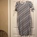 Lularoe Dresses | Lularoe -Medium - Julia- Black And White Leaf Pattern Dress | Color: Black/White | Size: M