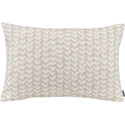 Dekokissen H.O.C.K. "White Heart", beige (beige, natur, herzen), B:40cm H:10cm L:60cm, Polyester, Dekokissen_Sitzkissen_Kissenhüllen, mit Herzen, Kissenhülle mit Füllung, 1 Stück Image