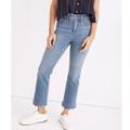 Madewell Jeans | Nwt Madewell Cali Demi-Boot Jeans In Dorrance Wash: Tencel Denim Edition | Color: Red/Tan | Size: 26