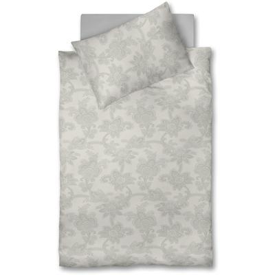 Bettwäsche FLEURESSE "Lech 4220", grau (silbergrau), B/L: 240cm x 220cm, 2 St., Jacquard-Flanell, B/L: 80cm x 80cm & 80cm x 80cm, Jacquard-Flanell, Obermaterial: 100% Baumwolle, Bettwäsche, Jacquard Flanell, Baumwolle, in Gr. 135x200, 155x220,... Image