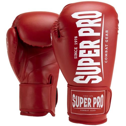 "Boxhandschuhe SUPER PRO ""Champ"" Gr. 16 16 oz, rot (rot, weiß) Boxhandschuhe"