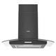 COMFEE' Canopy Cooker Hood 60cm 60V17-60 with LED Light & Glass Chimney Hoods, 600mm Kitchen Extractor Fan Kitchen- Black