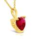 PLANETYS - Women's Yellow Gold Necklace 9 Carat (375/1000) with Natural Ruby Length 42-45 cm, Gold, Ruby