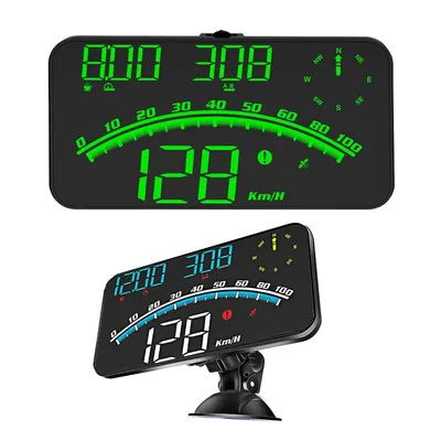 Compteur de vitesse HUD pour voiture horloge odomètre affichage tête haute alarme GPS numérique