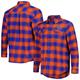 Men's Columbia Royal Florida Gators Flare Gun Flannel Team Button-Up Shirt